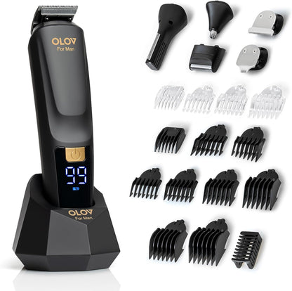 All-in-one beard trimmer hair clipper grooming kit
