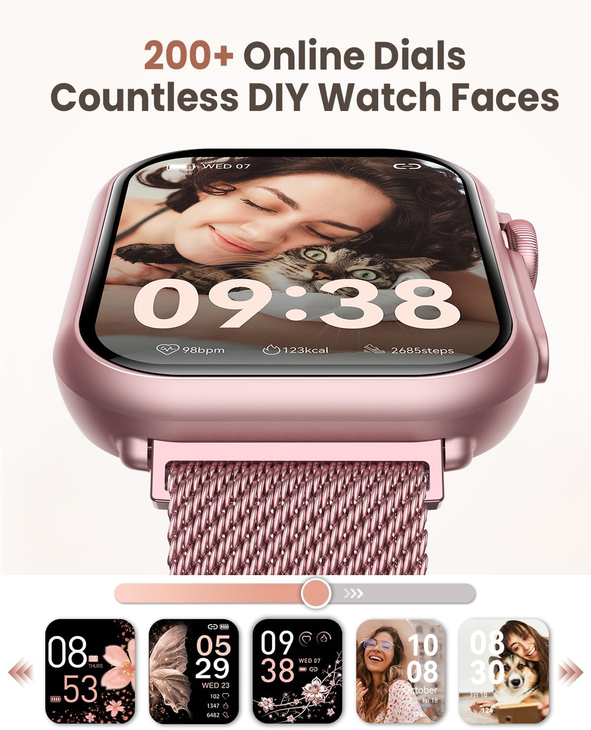 Smart Watch for Women with Calling, 1.83” HD Fitness Tracker