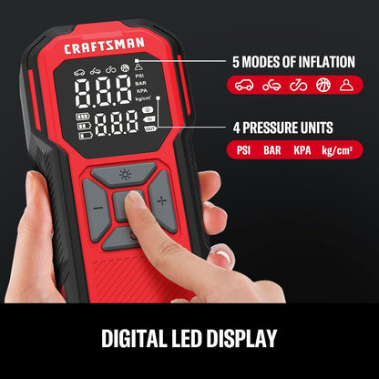 Hybrid Tire Inflator For Fast Roadside Power encalife