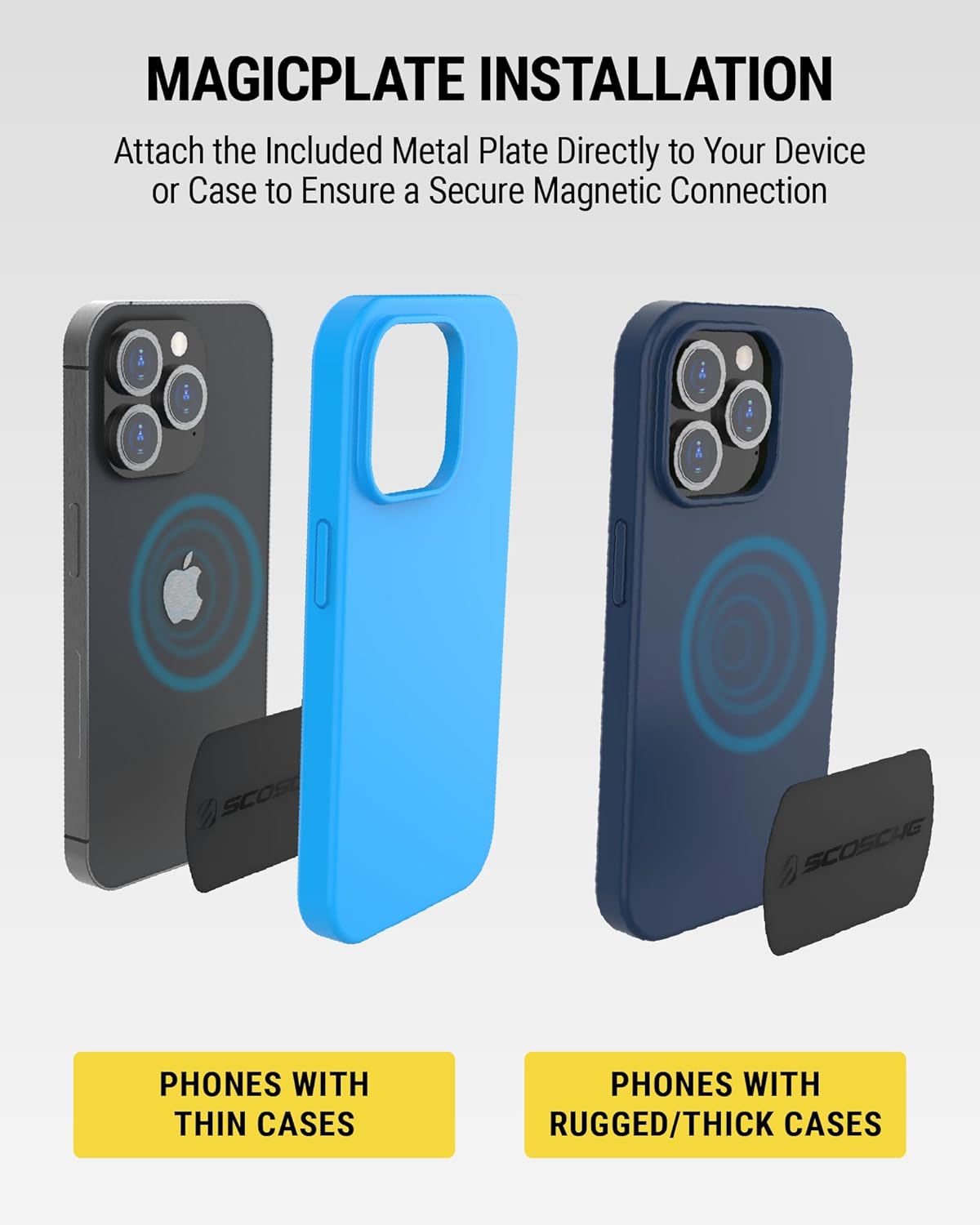 Magnetic Car Phone Mount Dashboard Plate encalife