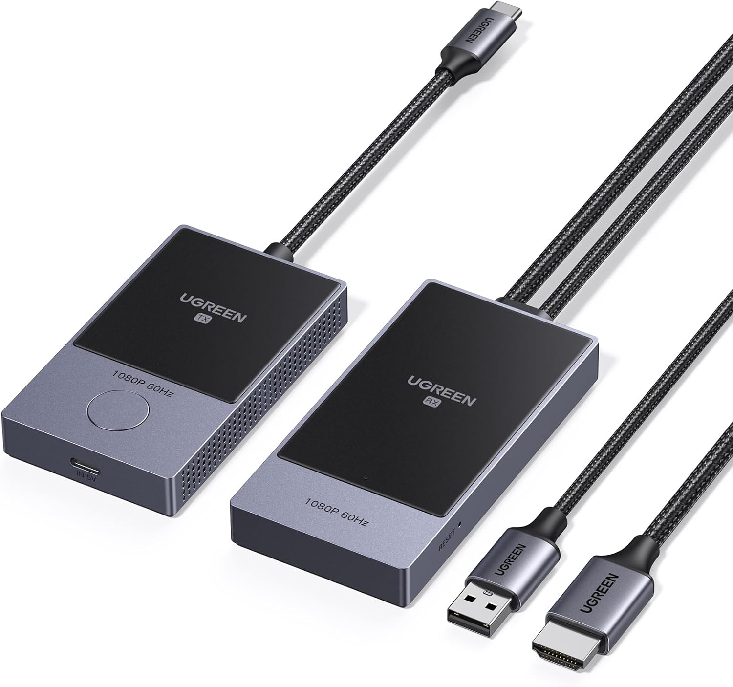 Wireless USB-C HDMI transmitter receiver for 1080P screen streaming