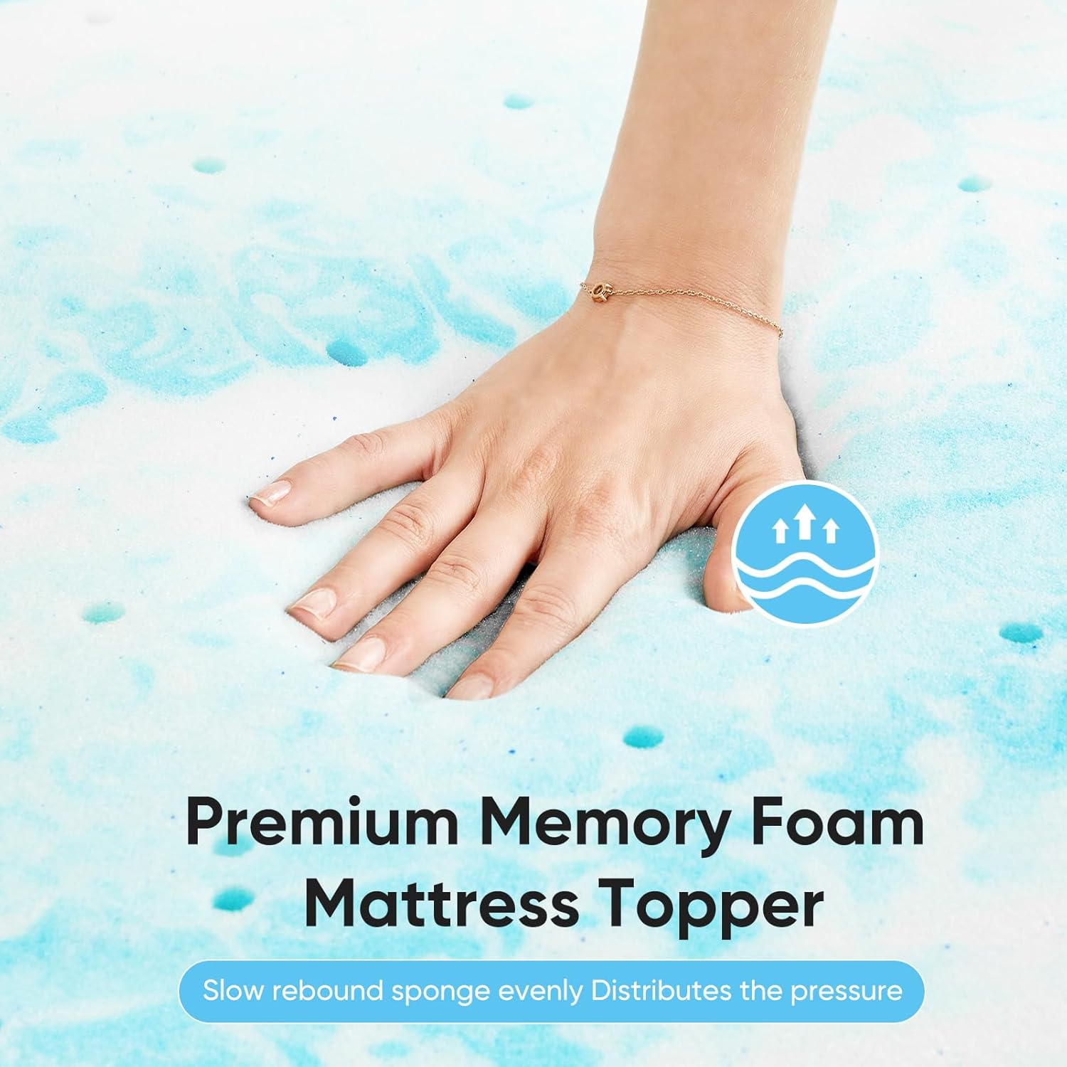 Cooling Gel Mattress Topper Queen encalife