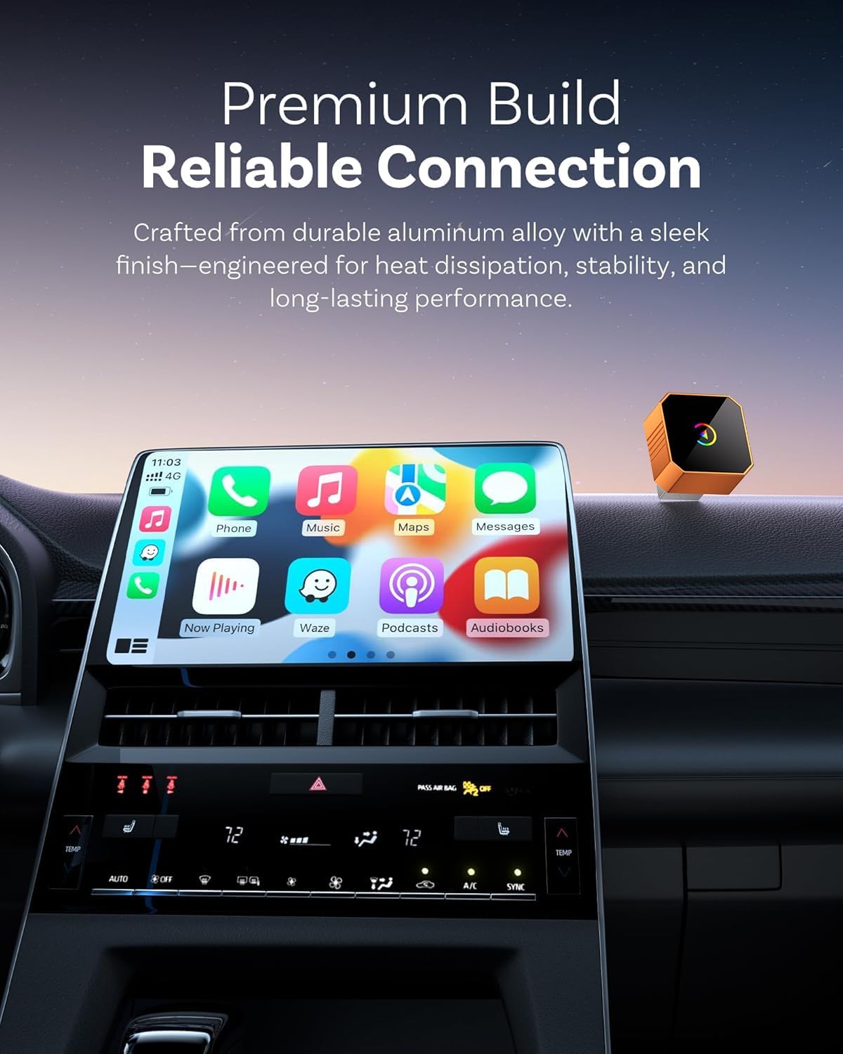 Wireless CarPlay & Auto Adapter | Plug & Play CarPlay Dongle encalife
