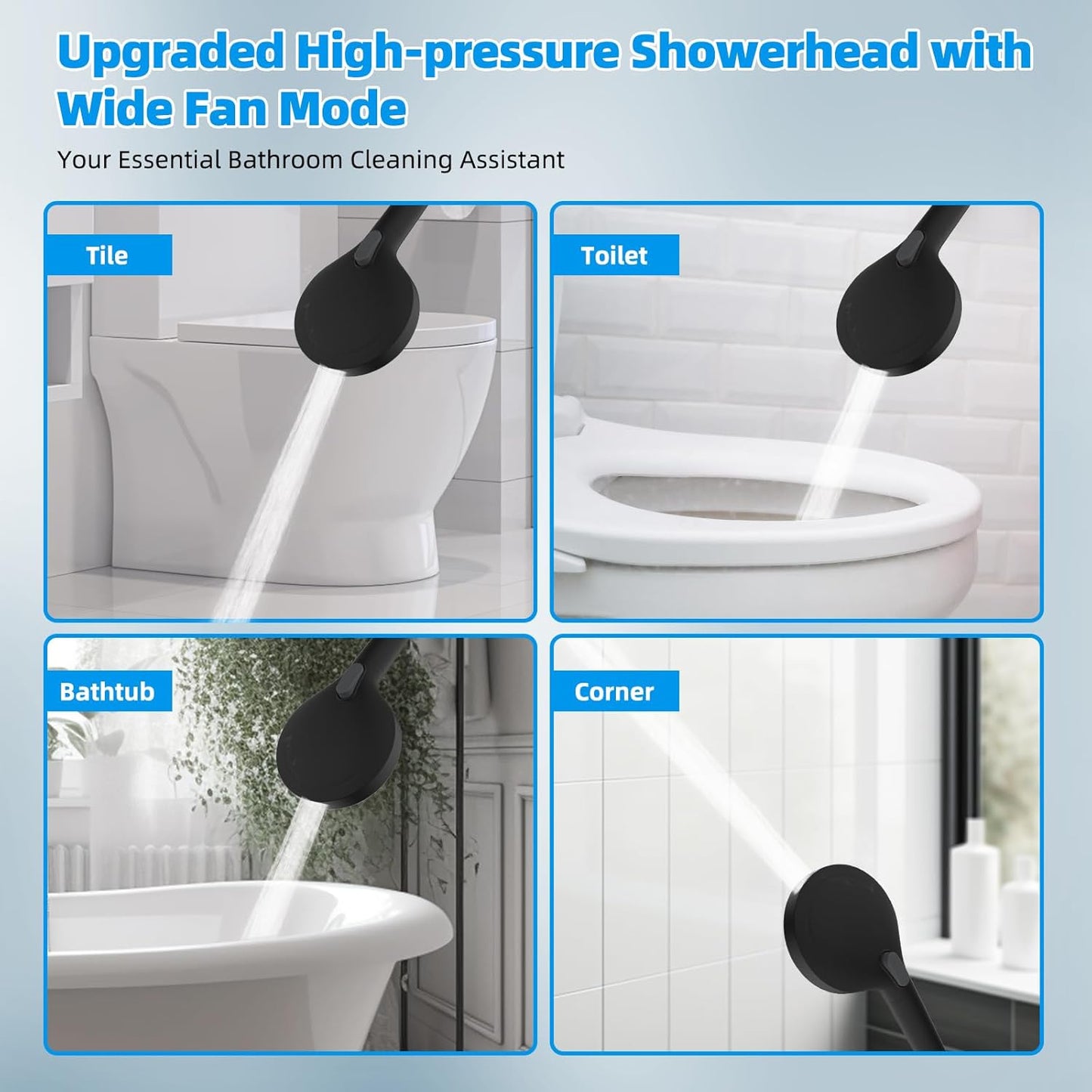 10” High Pressure Rainfall Shower Head I Combo Set encalife