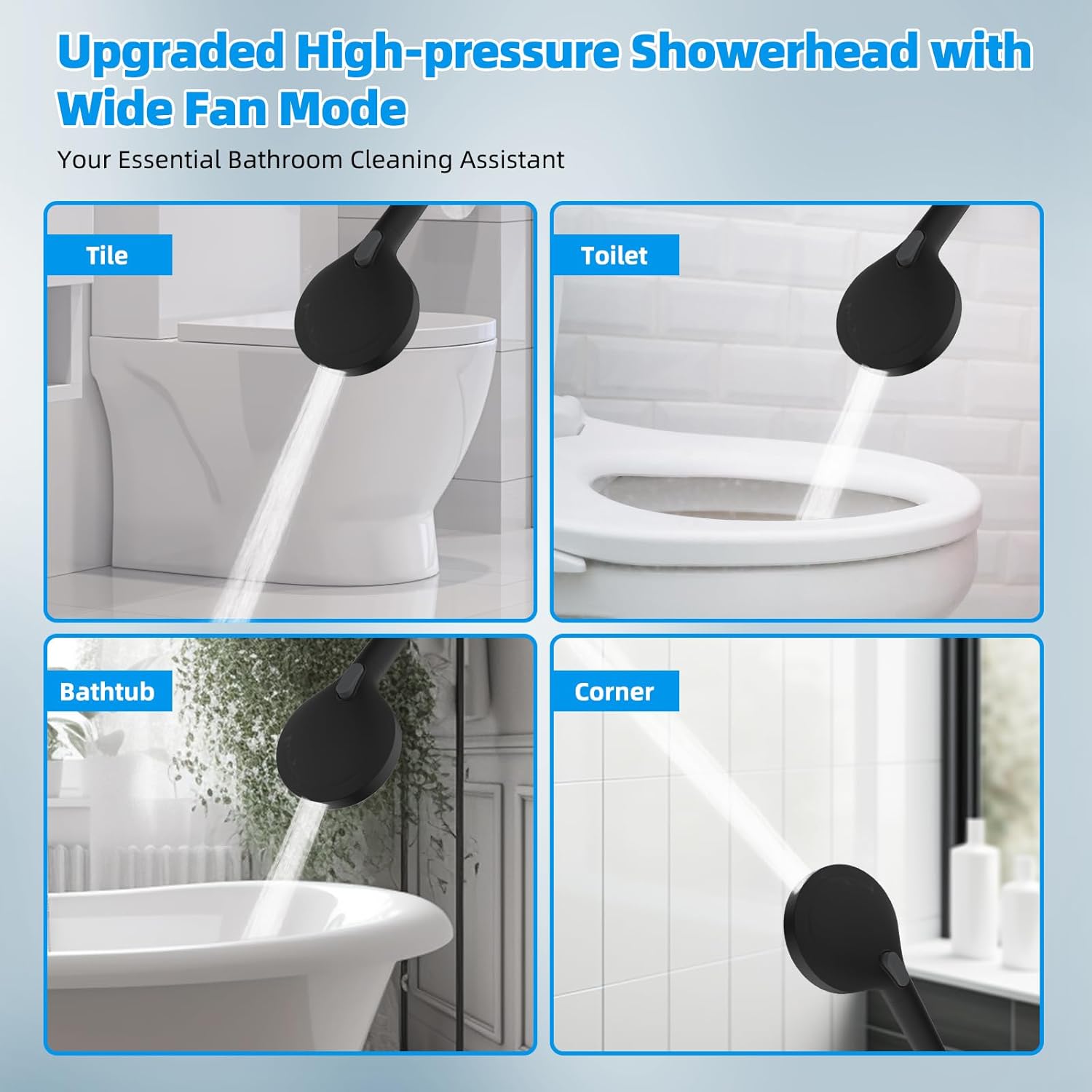 10” High Pressure Rainfall Shower Head I Combo Set encalife