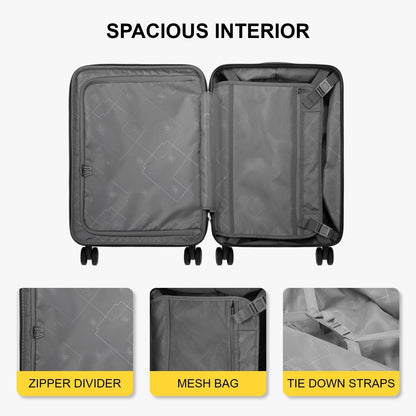 Expandable Carry On luggage With Laptop Compartment encalife