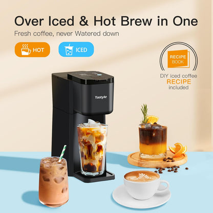 Mini Hot Iced Single Serve Coffee Maker encalife