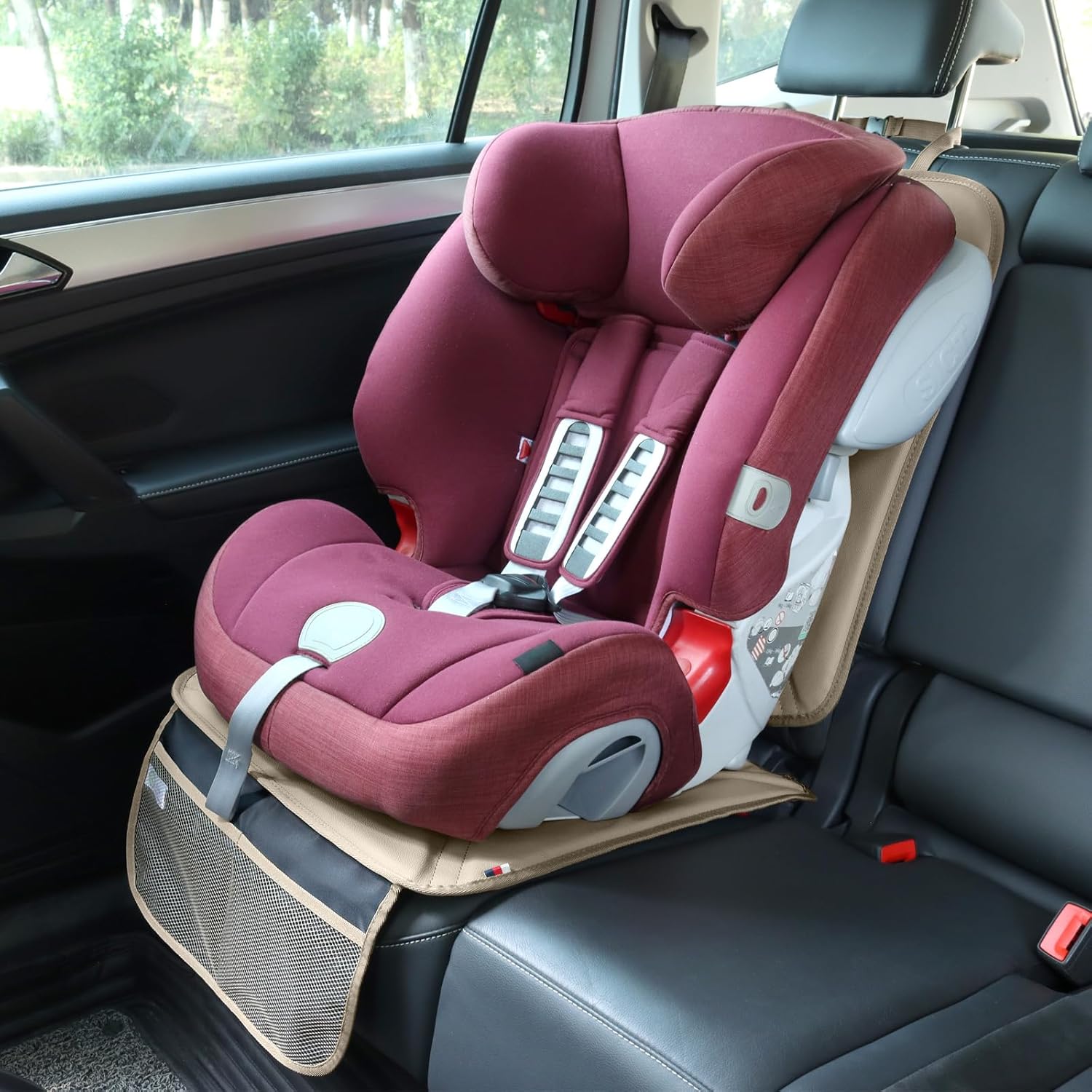 Waterproof Back Seat Car Protector Kick Mat with Pockets encalife