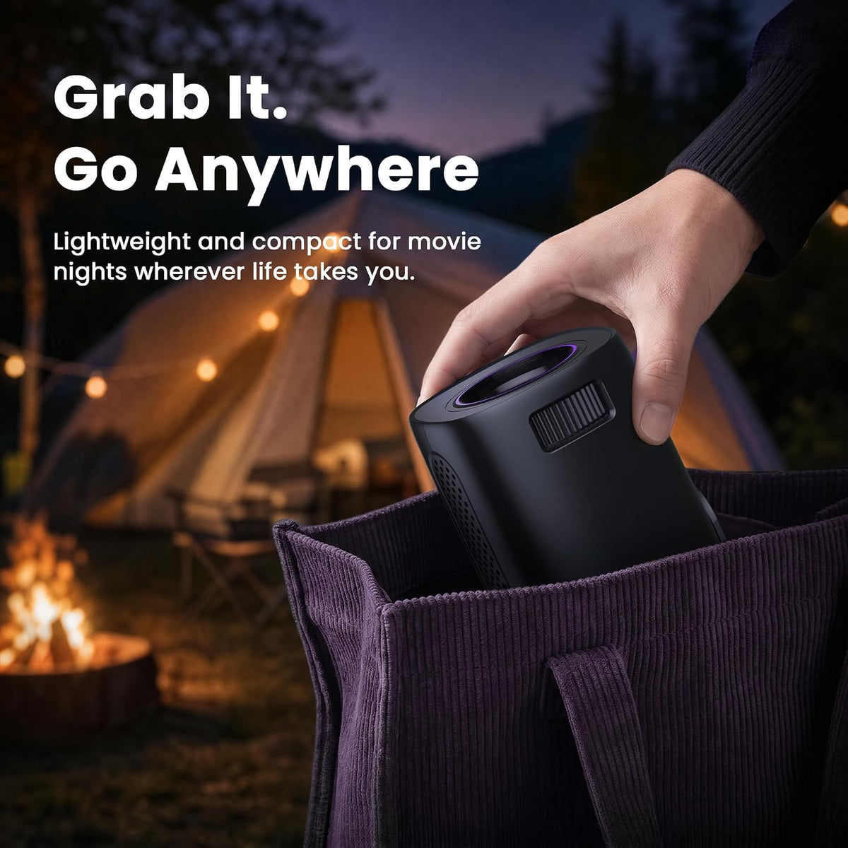 Portable Smart Bedroom Projector encalife