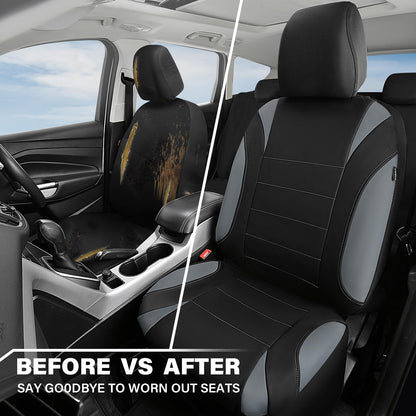 Waterproof Neoprene Front Car Seat Covers with Headrest encalife