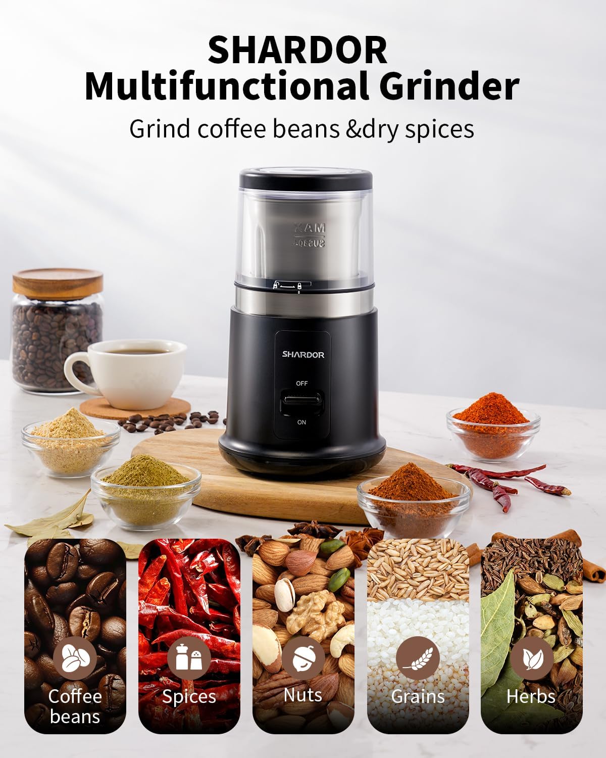 Silent Coffee Grinder Electric encalife