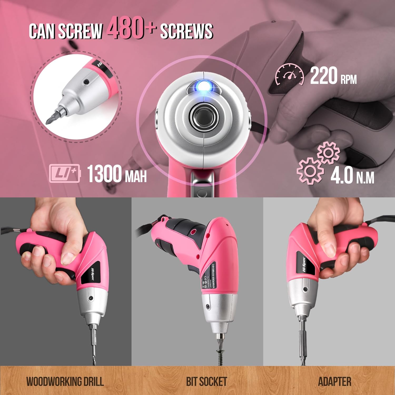 Electric Screwdriver Kit | Cordless Rechargeable Mini Power Tool encalife