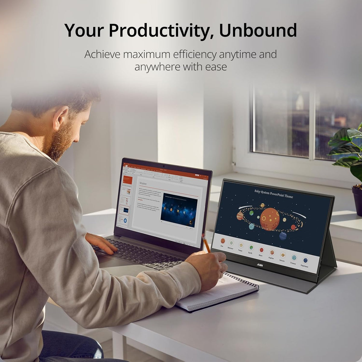 15.6-Inch FHD IPS Portable Monitor USB-C HDMI encalife