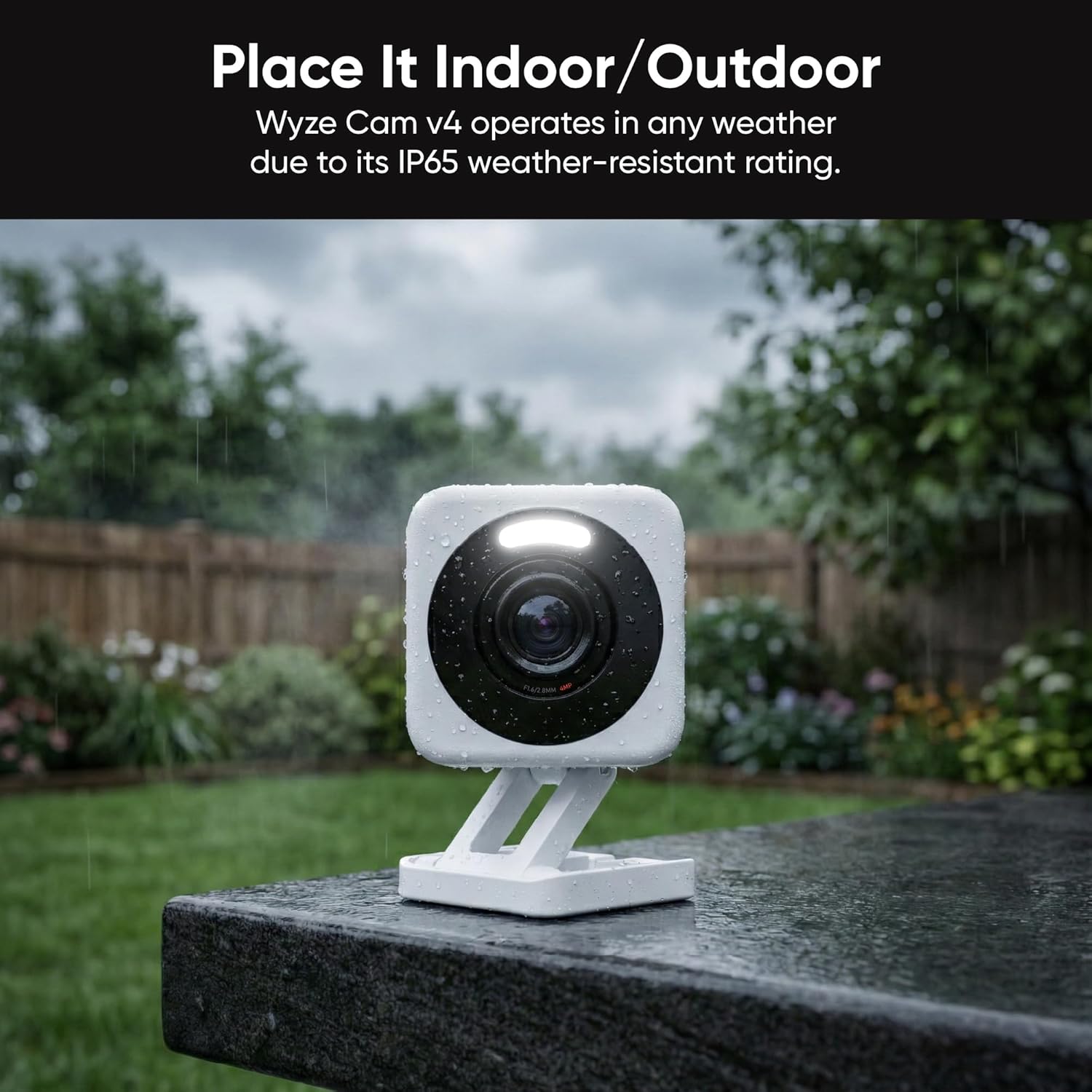 Wyze Cam v4 2.5K Security Camera I Indoor/Outdoor encalife