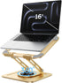 EncaLife rotating laptop stand with 360 degree swivel base adjustable ergonomic laptop riser for desk workspace