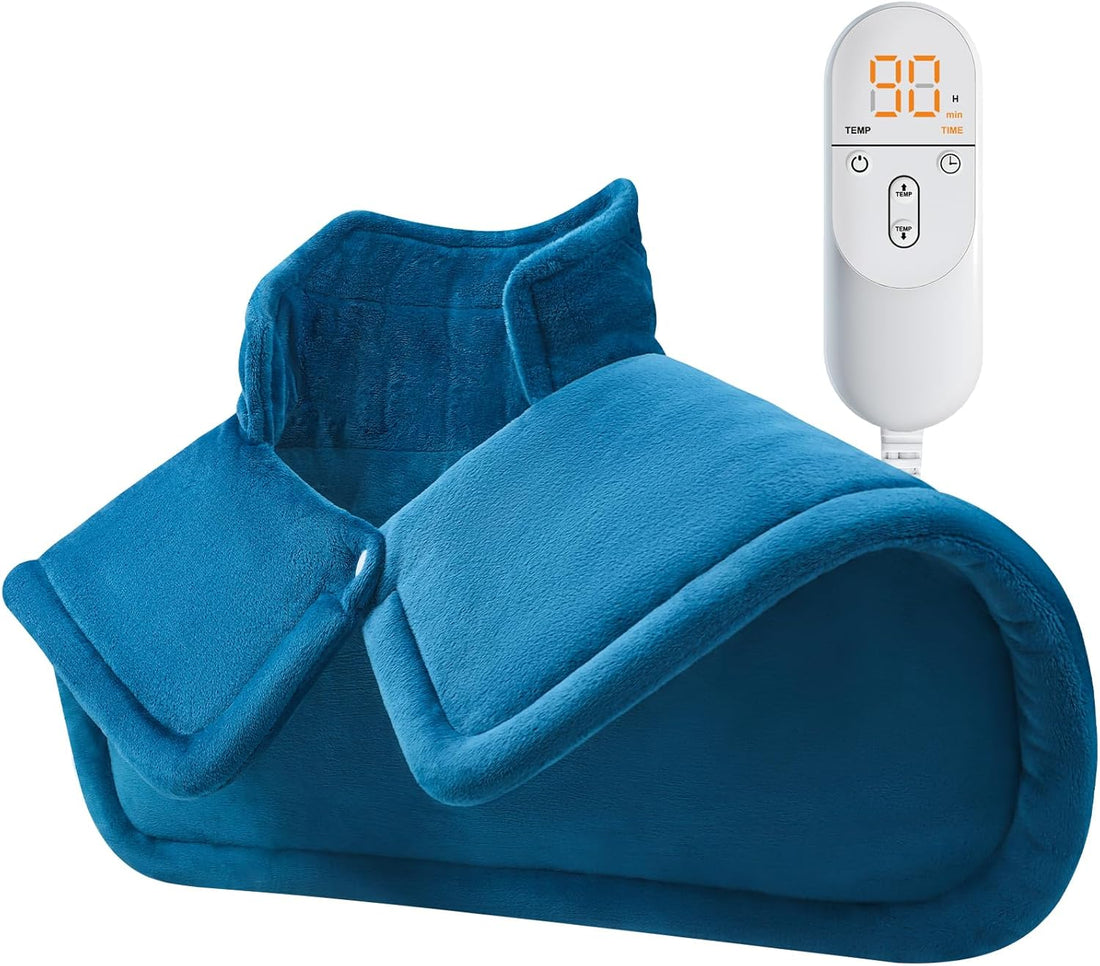 Weighted Heated Neck Shoulder Wrap for Comfort Relaxation encalife