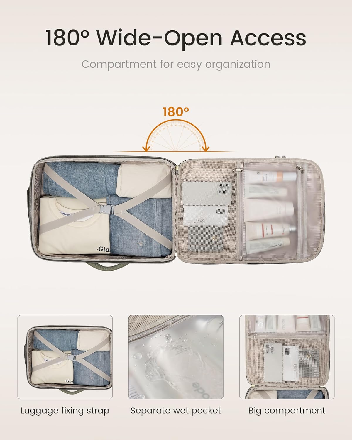 40L Airline Approved Travel Backpack encalife
