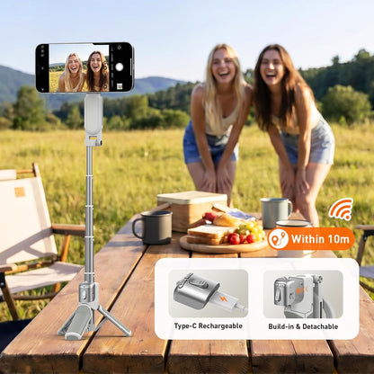 Magnetic Phone Camera Grip Tripod With Remote encalife