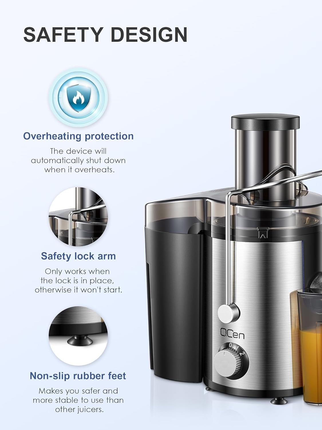 Electric Juicer Machine 800W | Centrifugal Fruit & Vegetable Juicer encalife