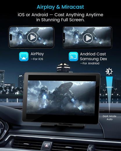 11 Inch Wireless Carplay Screen With Dash Camera encalife