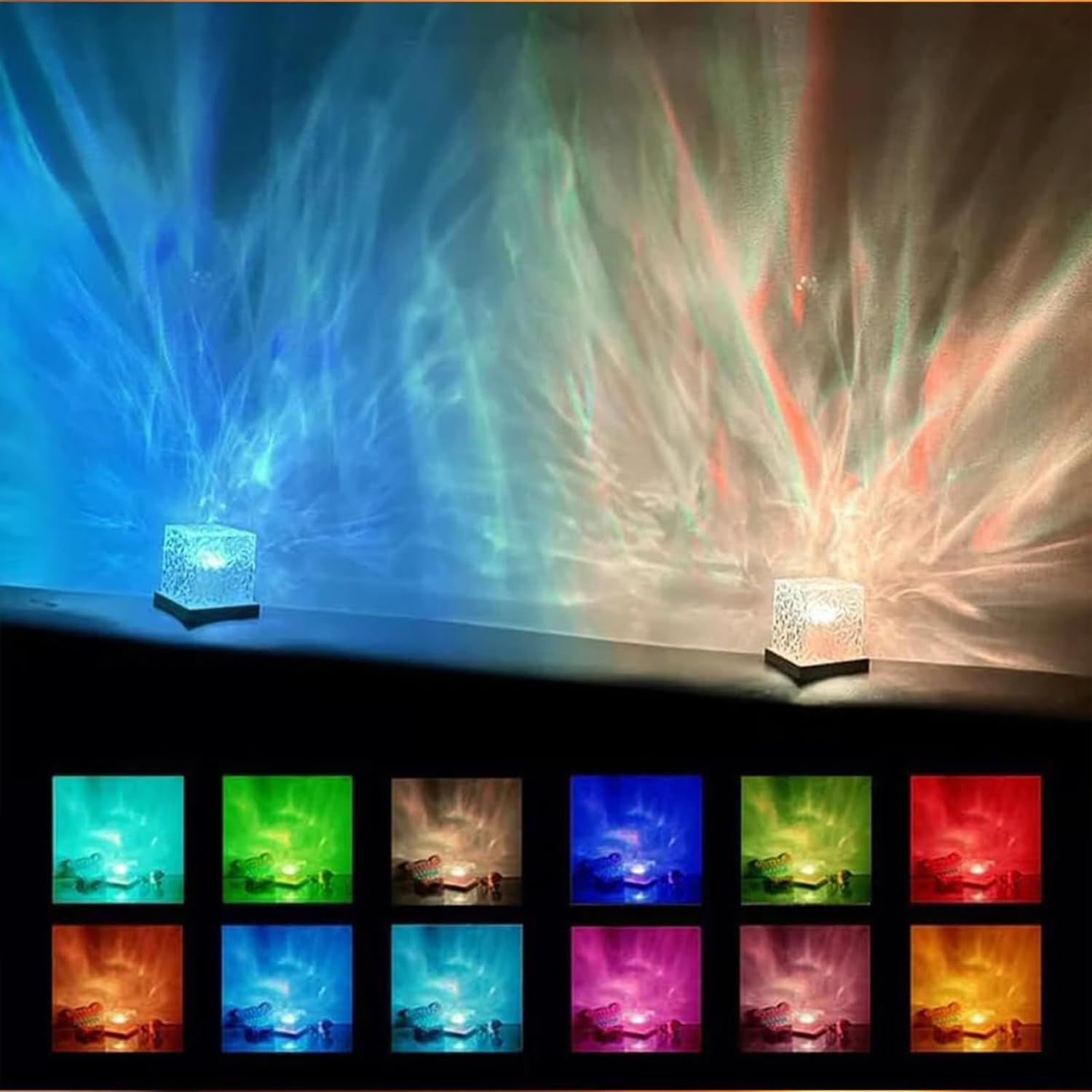 Calming Ocean Wave Projector Lamp With Remote Control encalife