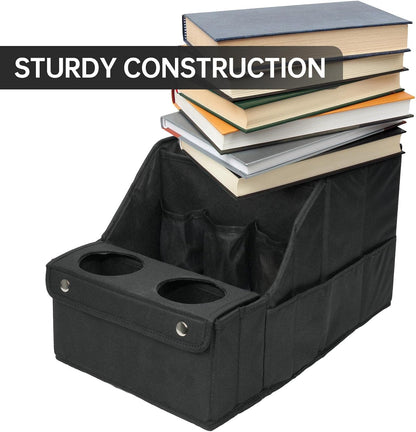 Foldable Car Seat Organizer with Cup Holders encalife