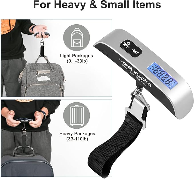 Portable Digital Luggage Scale With Backlit Display encalife
