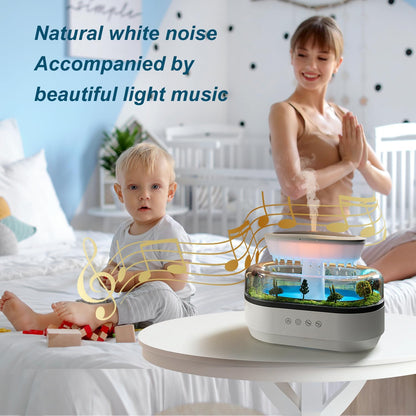 Rain Cloud Diffuser With LED Mist Sounds encalife