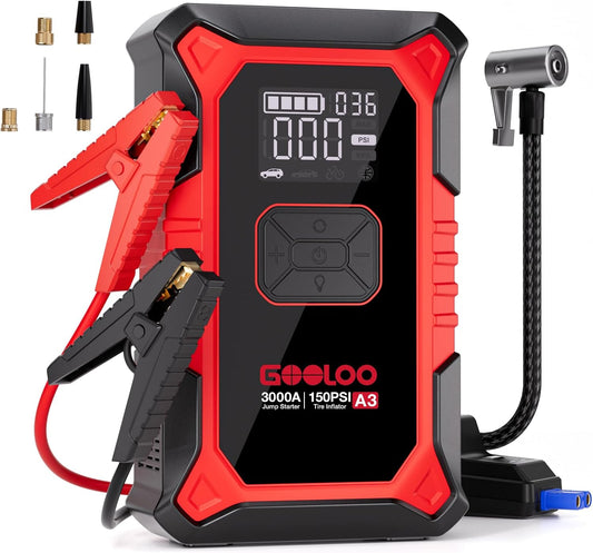 GOOLOO A3 Jump Starter Tire Inflator Kit encalife
