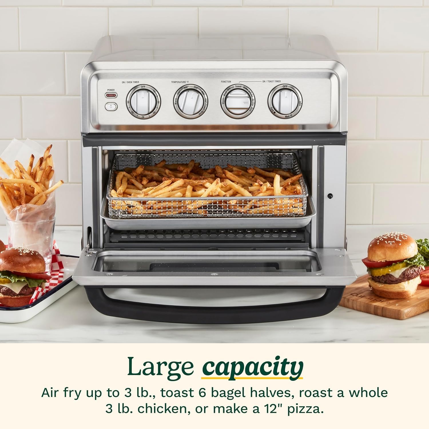 8-in-1 Stainless Steel Air Fryer Toaster Oven encalife