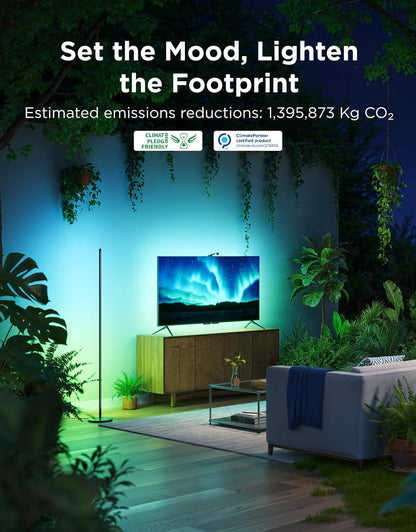 Smart RGBIC Corner Floor Lamp With Music Sync encalife