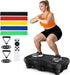 Full body vibration plate machine with resistance bands and remote control