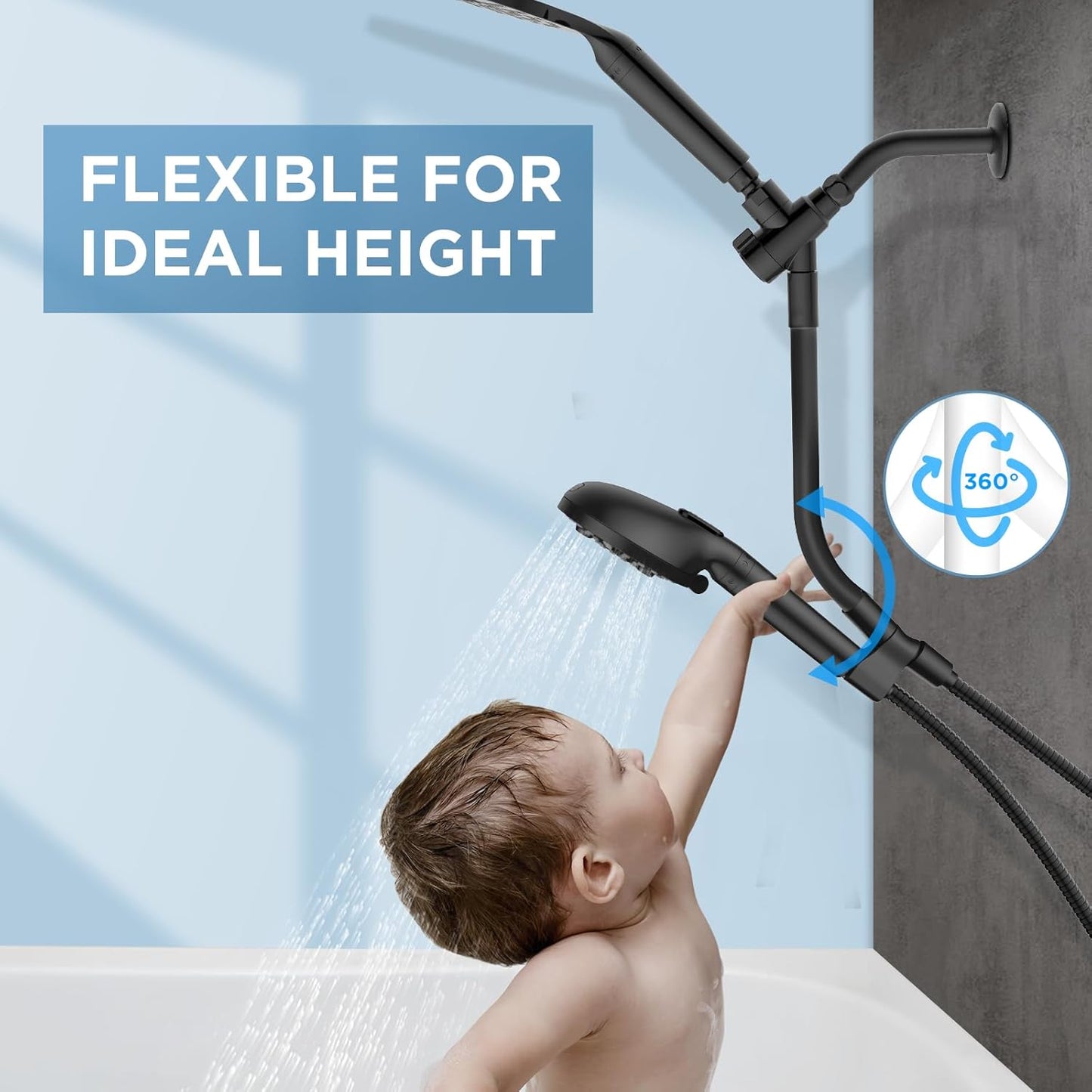 MakeFit Dual Filtered I Shower Head Combo encalife