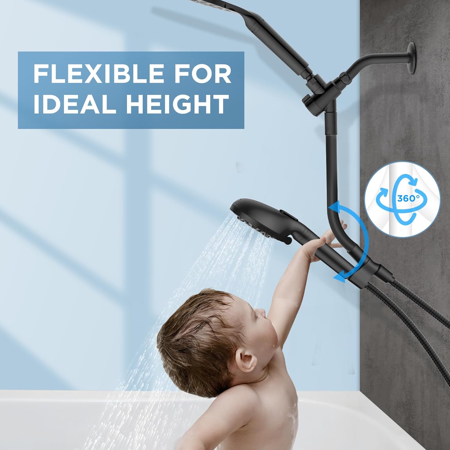 MakeFit Dual Filtered I Shower Head Combo encalife