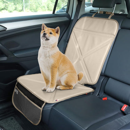 Waterproof Back Seat Car Protector Kick Mat with Pockets encalife