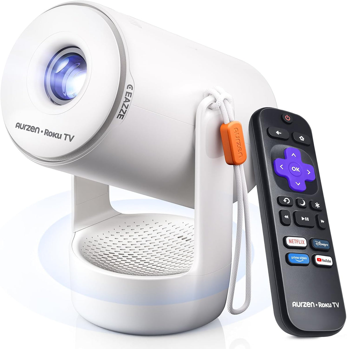 portable smart HD bedroom projector for movies and streaming