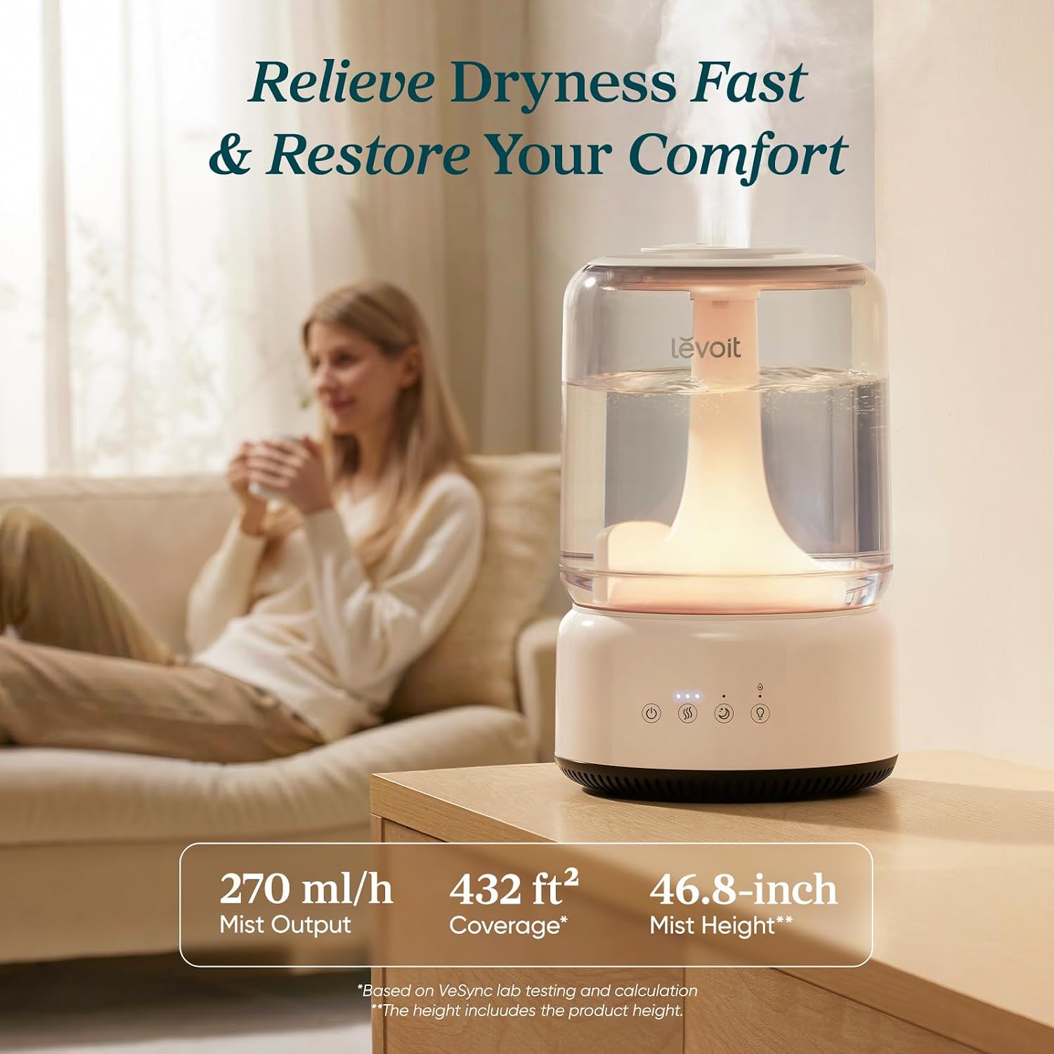 Top Fill Humidifier For Large Room Comfort encalife