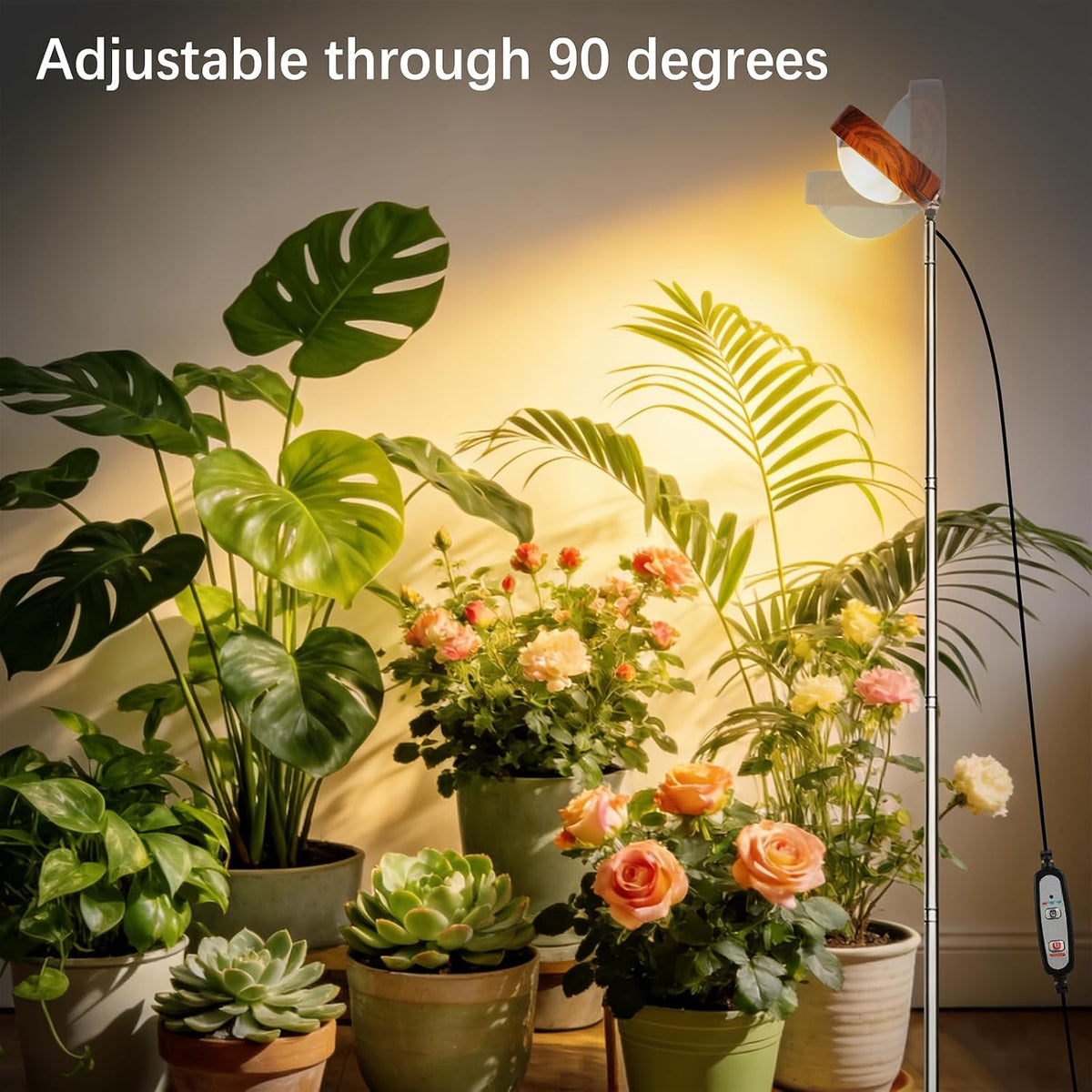 Grow Lights for Indoor Plants | Walnut Floor Lamp encalife