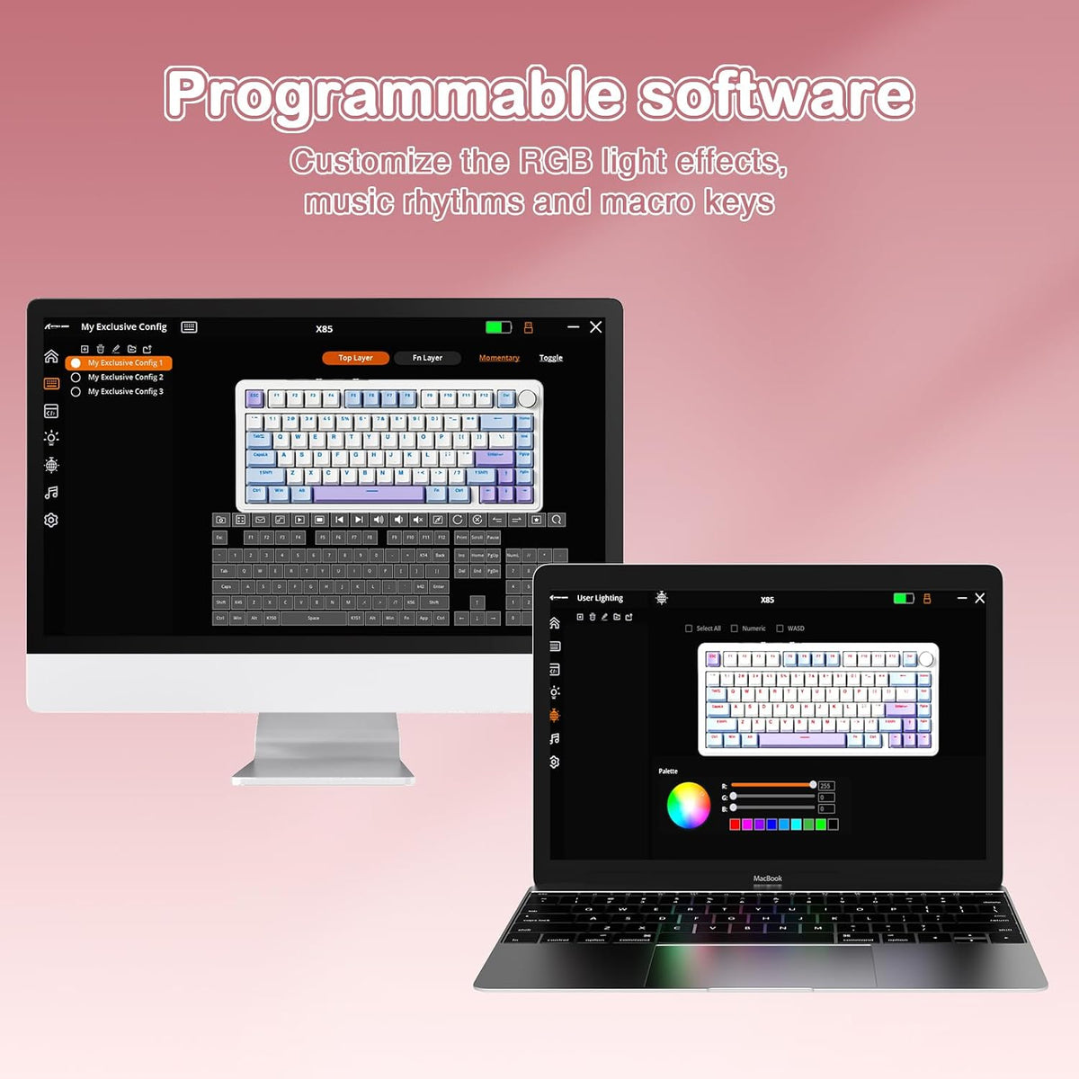 Gaming Mechanical Keyboard Wireless RGB Hot Swappable encalife