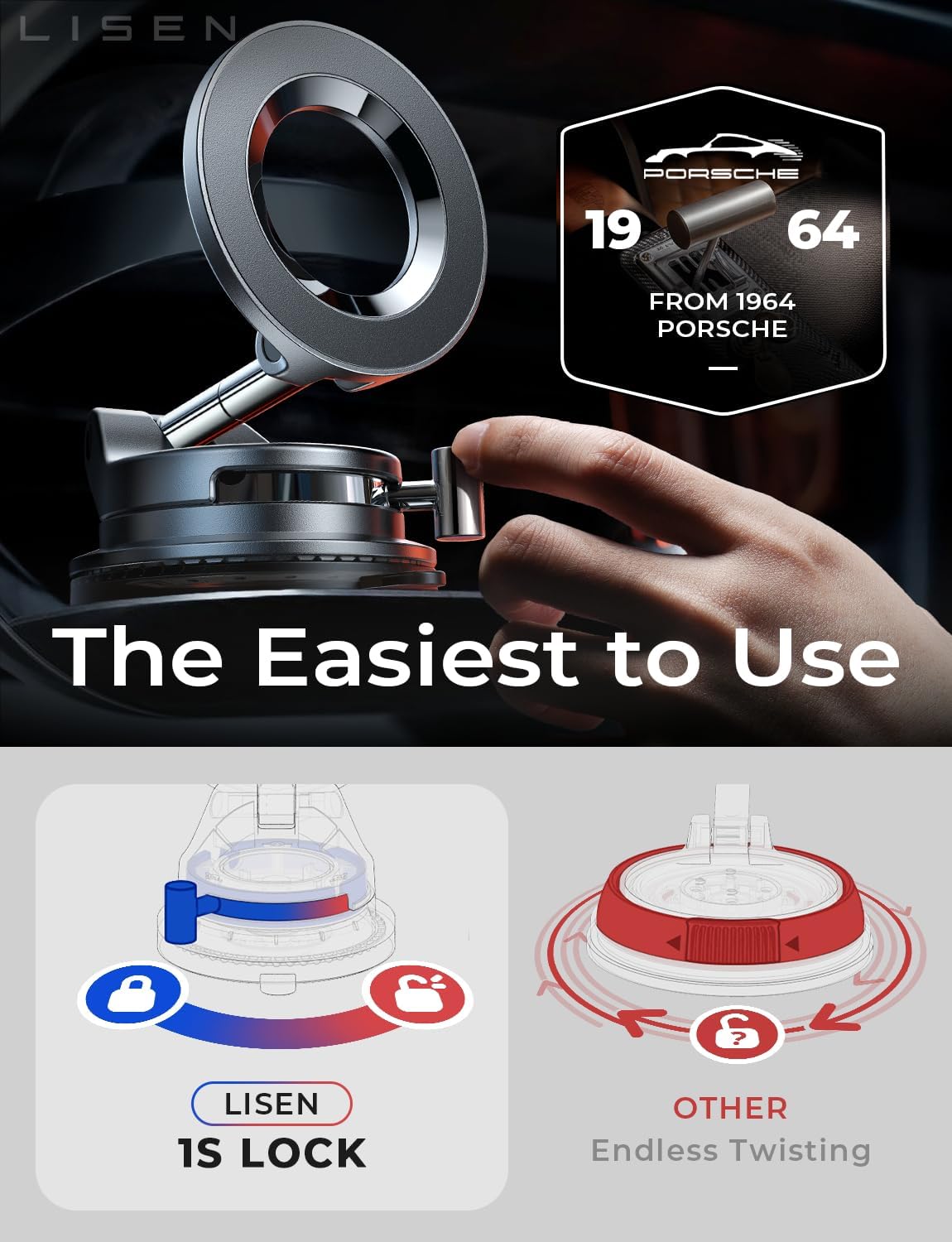 Magnetic MagSafe Car Phone Mount Cooling Grip encalife