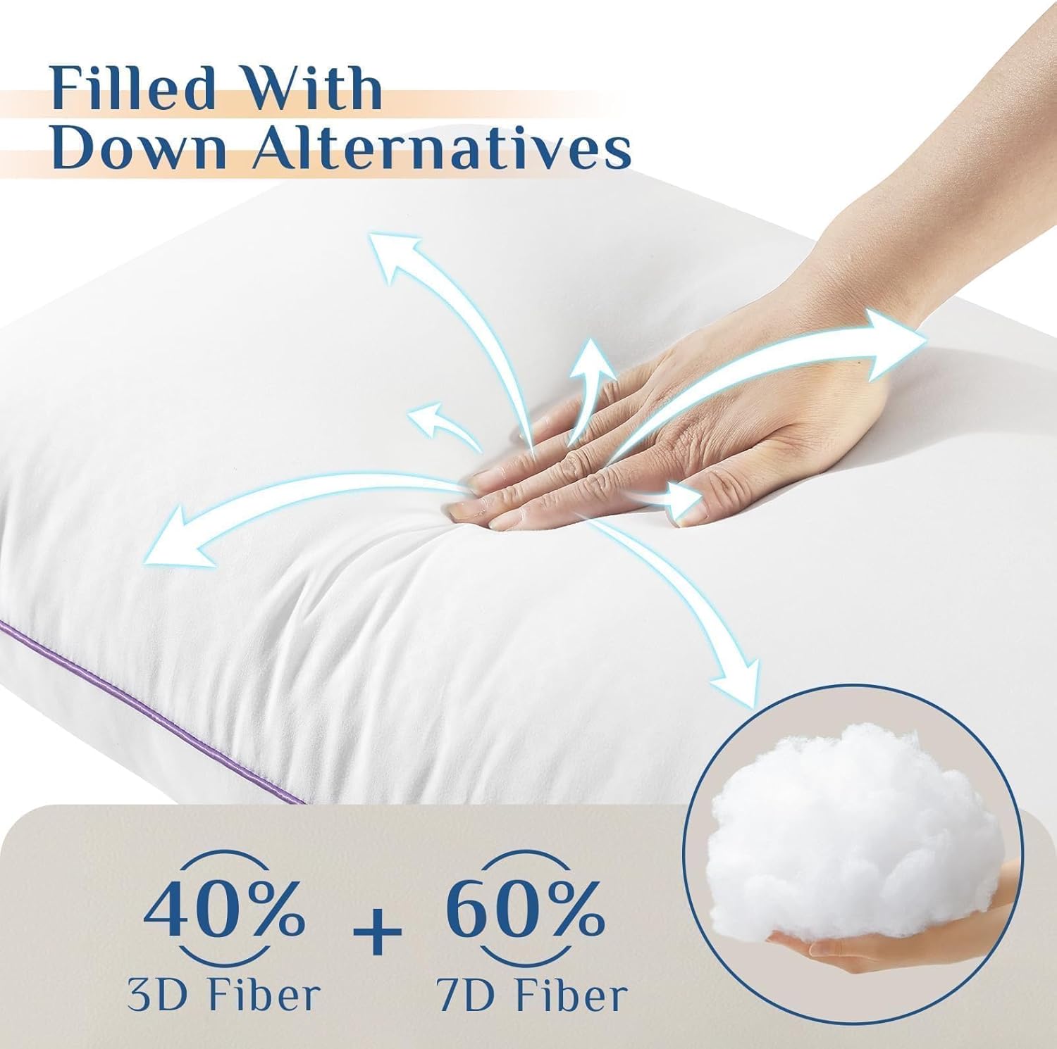 Bed Pillows Queen Set | Soft Support Hotel Quality Sleeping Pillows encalife