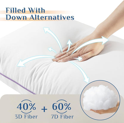 Bed Pillows Queen Set | Soft Support Hotel Quality Sleeping Pillows encalife
