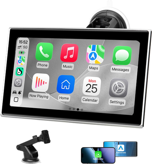 Wireless Carplay Screen 7 inch portable touchscreen display for car dashboard