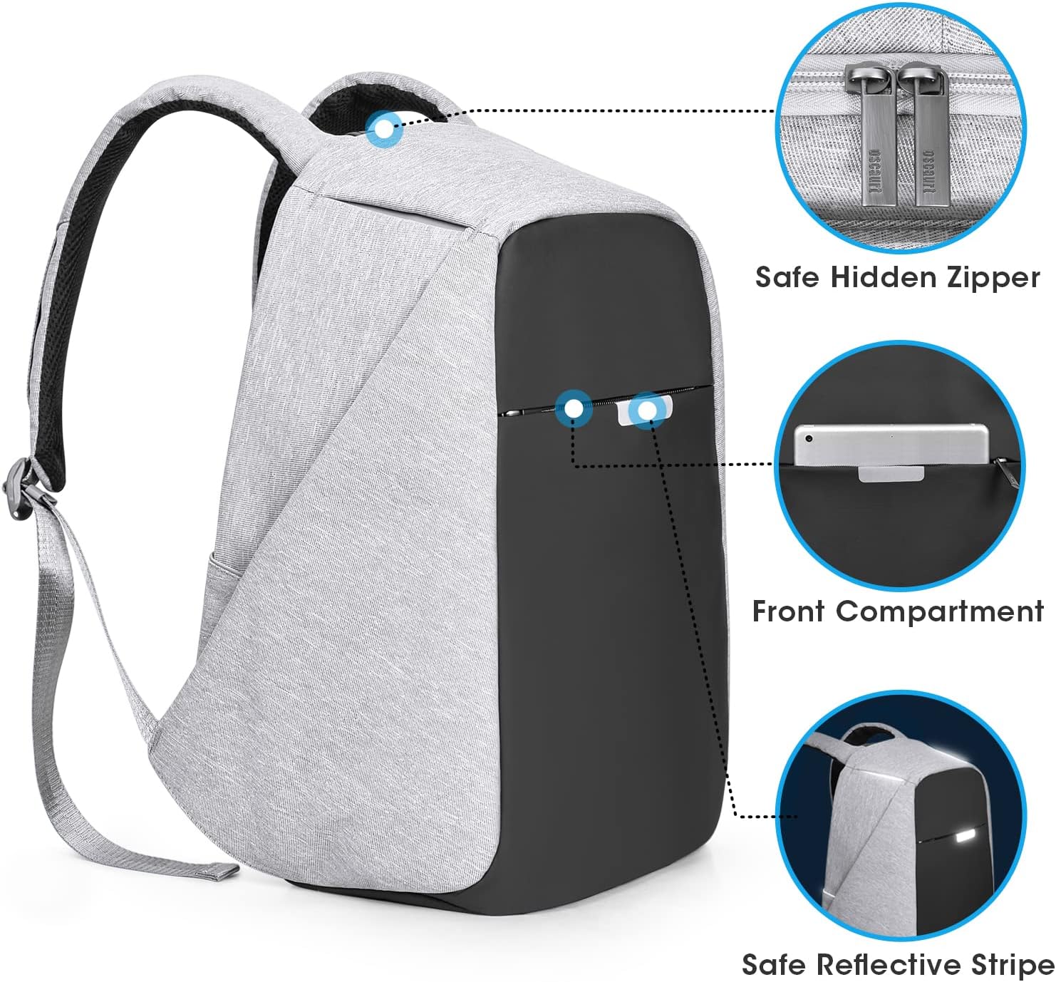 Anti Theft Laptop Backpack With USB encalife