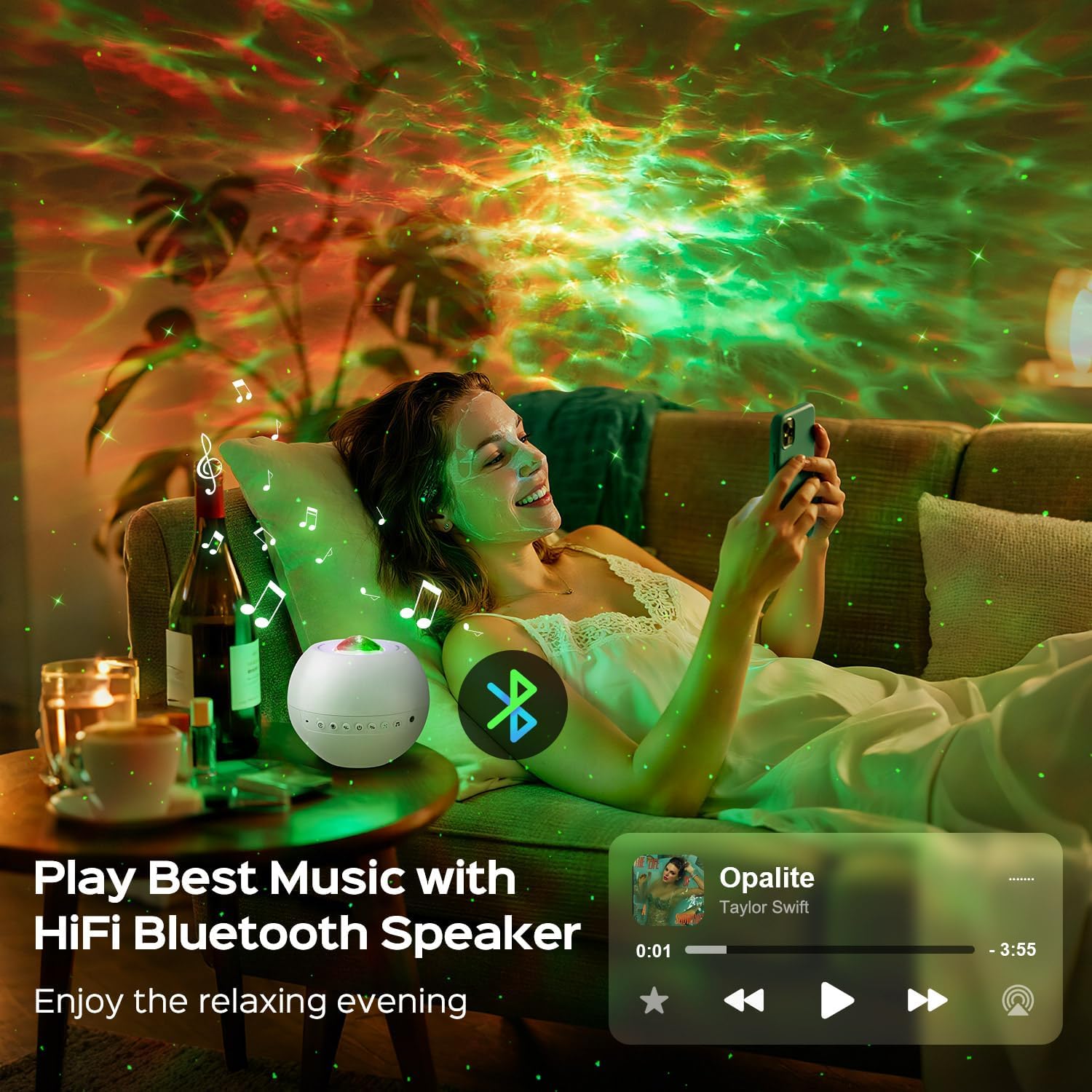 4-in-1 Galaxy Projector Starry Sky Night Light encalife
