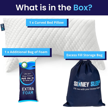 Side Sleeper Adjustable Memory Foam Pillow encalife