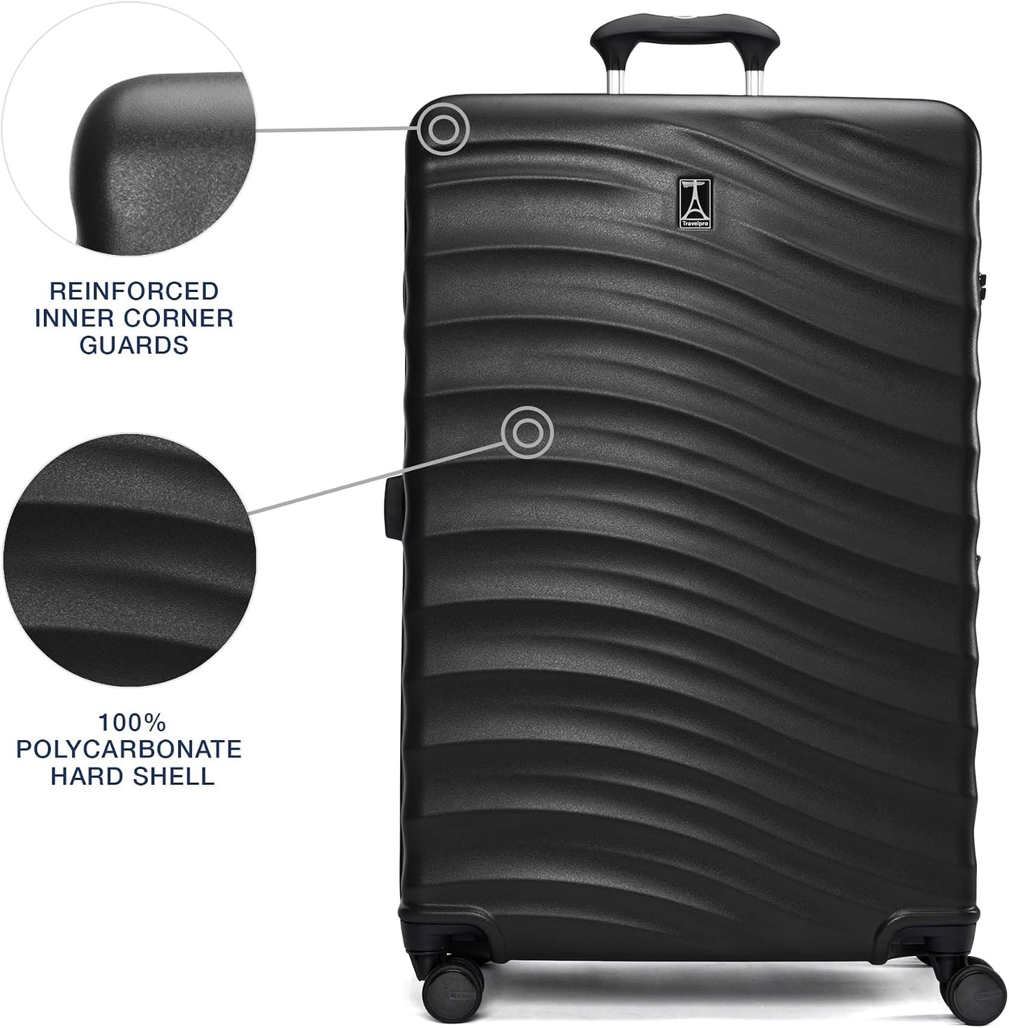 Lightweight Expandable Hardside Checked Luggage Spinner Wheels encalife