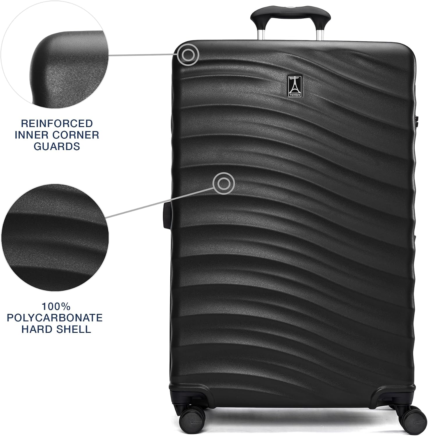 Lightweight Expandable Hardside Checked Luggage Spinner Wheels encalife