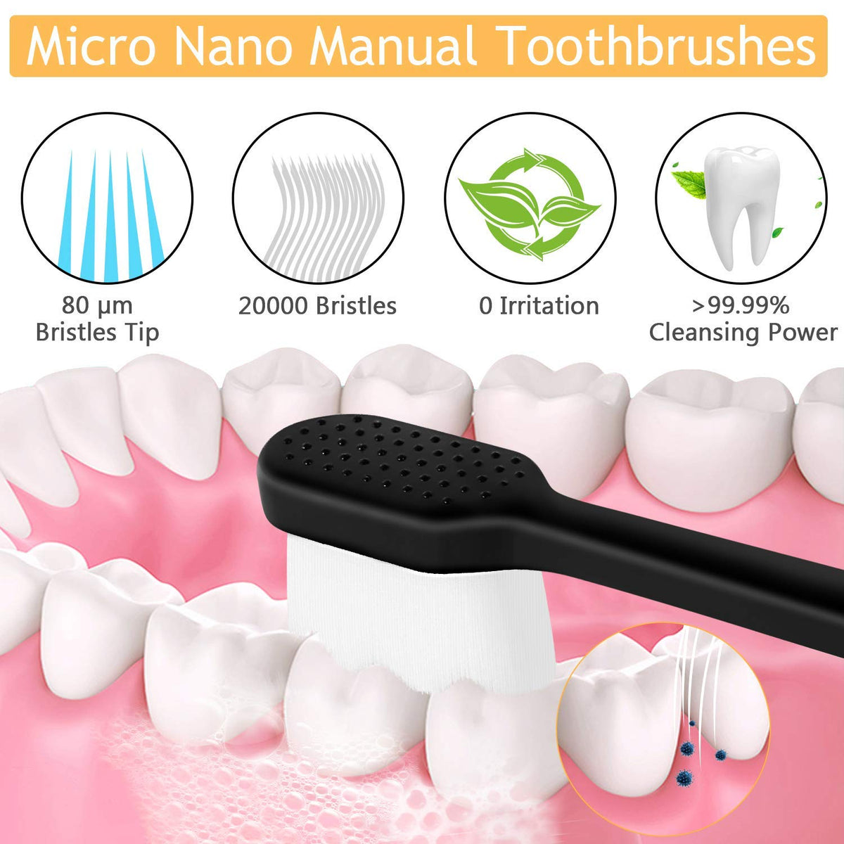 20,000-Bristle Ultra Soft Toothbrushes encalife