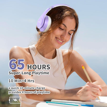 Over Ear Bluetooth Headphones with 65H Playtime encalife